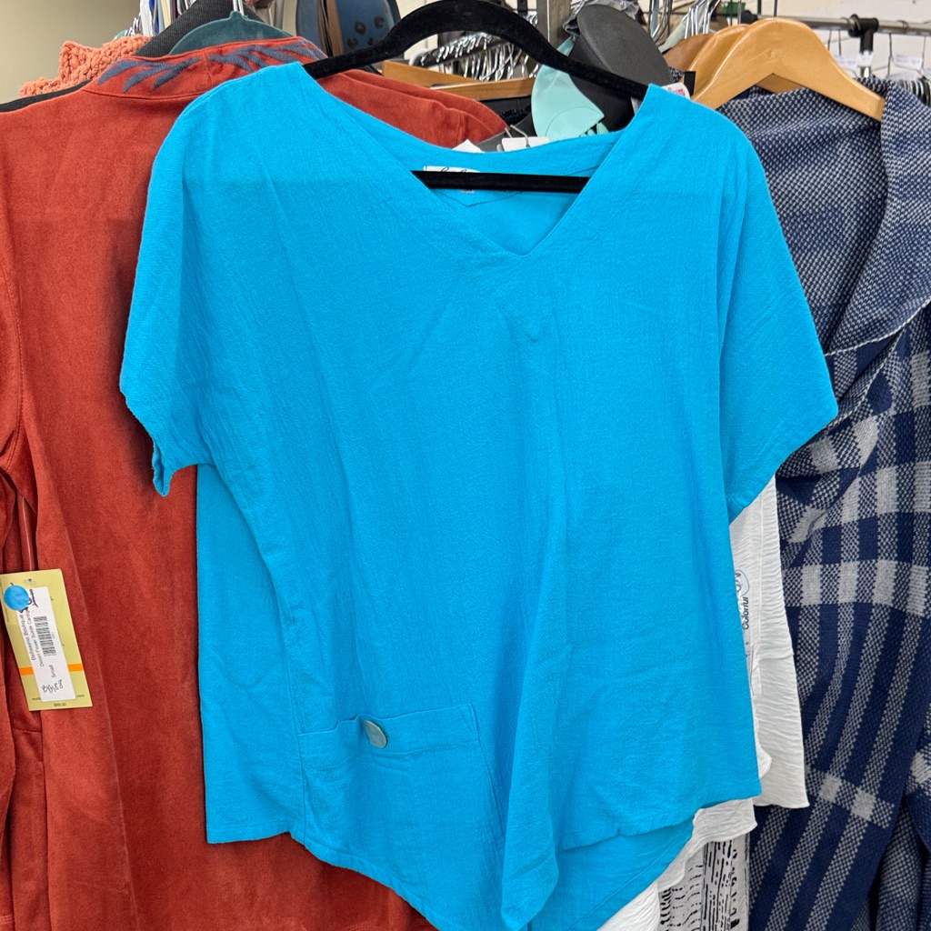 Lulu-B Bright Blue Short Sleeve Top